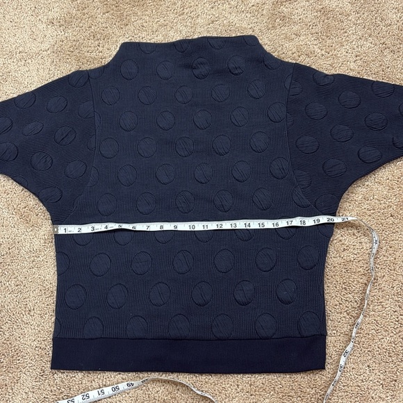 Postmark Anthropologie subtle polka dot pattern dolman sleeve sweater top sz med - Picture 3 of 4